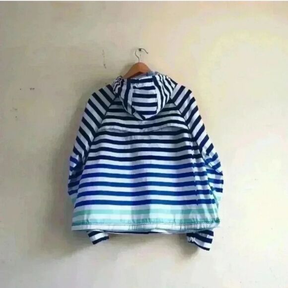 HUNTER Navy Blue Stripe Rain Jacket - Picture 3 of 16